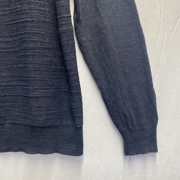 J.CREW/JEANS Slim Knit Long Sleeve Crew Neck Pullover Sweater Men Charcoal Used - Picture 15 of 16